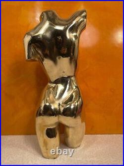 Vintage RR Sweden Cast Solid Brass Figure Garbo Statue Sculpture 15 RARE