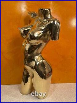 Vintage RR Sweden Cast Solid Brass Figure Garbo Statue Sculpture 15 RARE