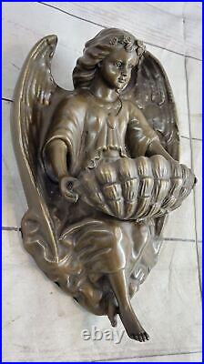 Vintage VICTORIAN Figural Bronze Brass Putti CHERUB Angel Home WALL Decor Deal