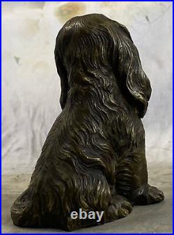 Vintage bronze brass Cocker Spaniel dog statue figurine sculpture figure Artwork