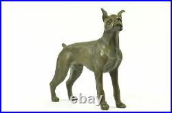 Vintage bronze brass boxer dog statue handmade figurine figure sculpture Gift NR