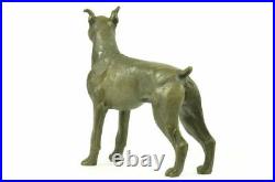 Vintage bronze brass boxer dog statue handmade figurine figure sculpture Gift NR