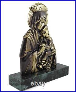 Virgin Mary and Jesus Madonna and Child BRASS / BRONZE Figurine Statue New