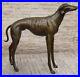Vtg Brass Bronze Whippet Greyhound Dog Statue Sculpture Mid-Century Art Deco