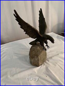 Vtg. Bronze/Brass Eagle Sculpture /Statue